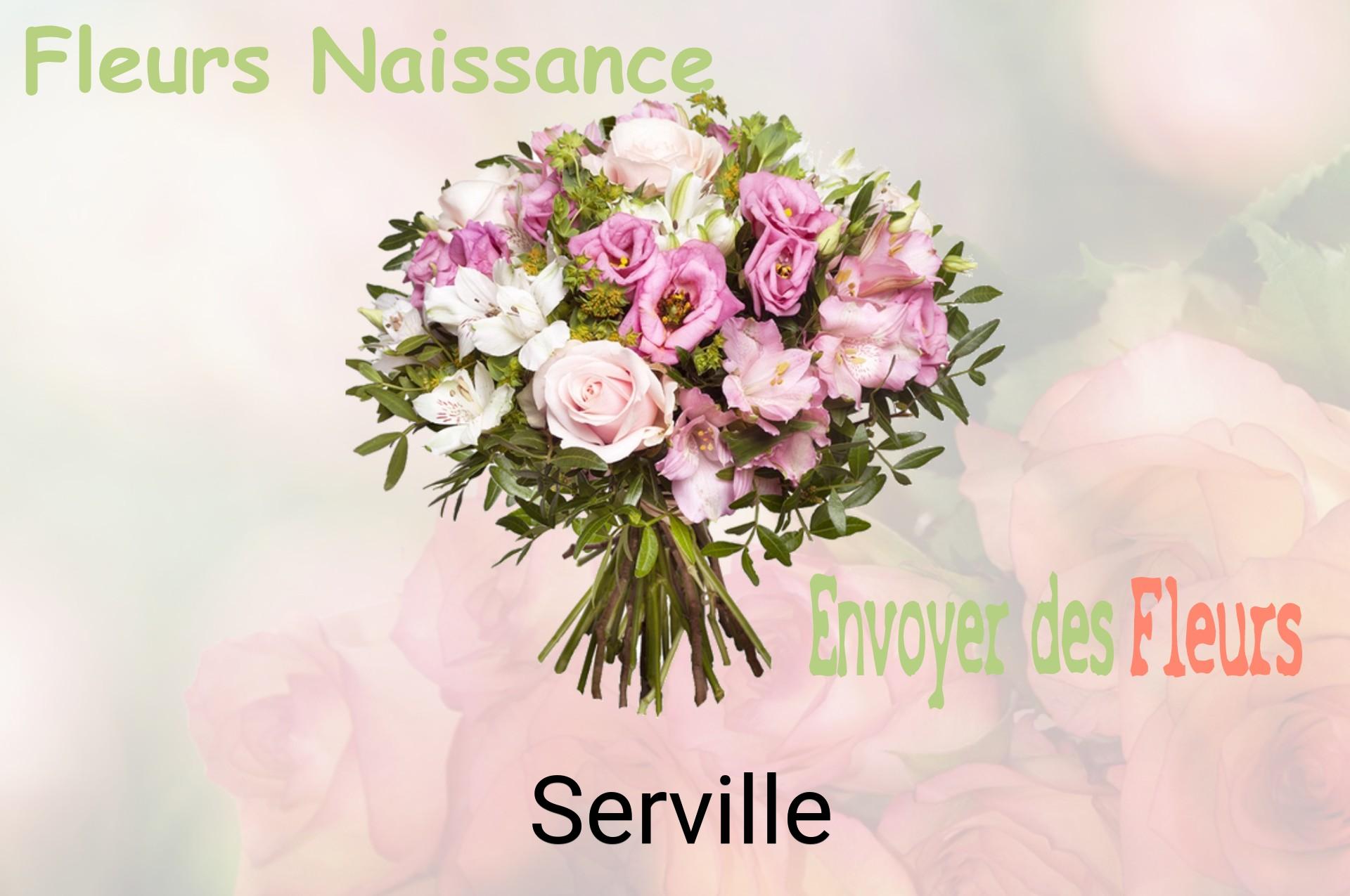 Bouquet de fleurs de naissance livré à Serville
